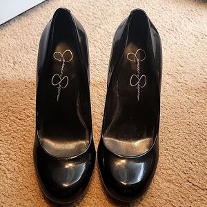 Black patent leather Jessica Simpson pumps